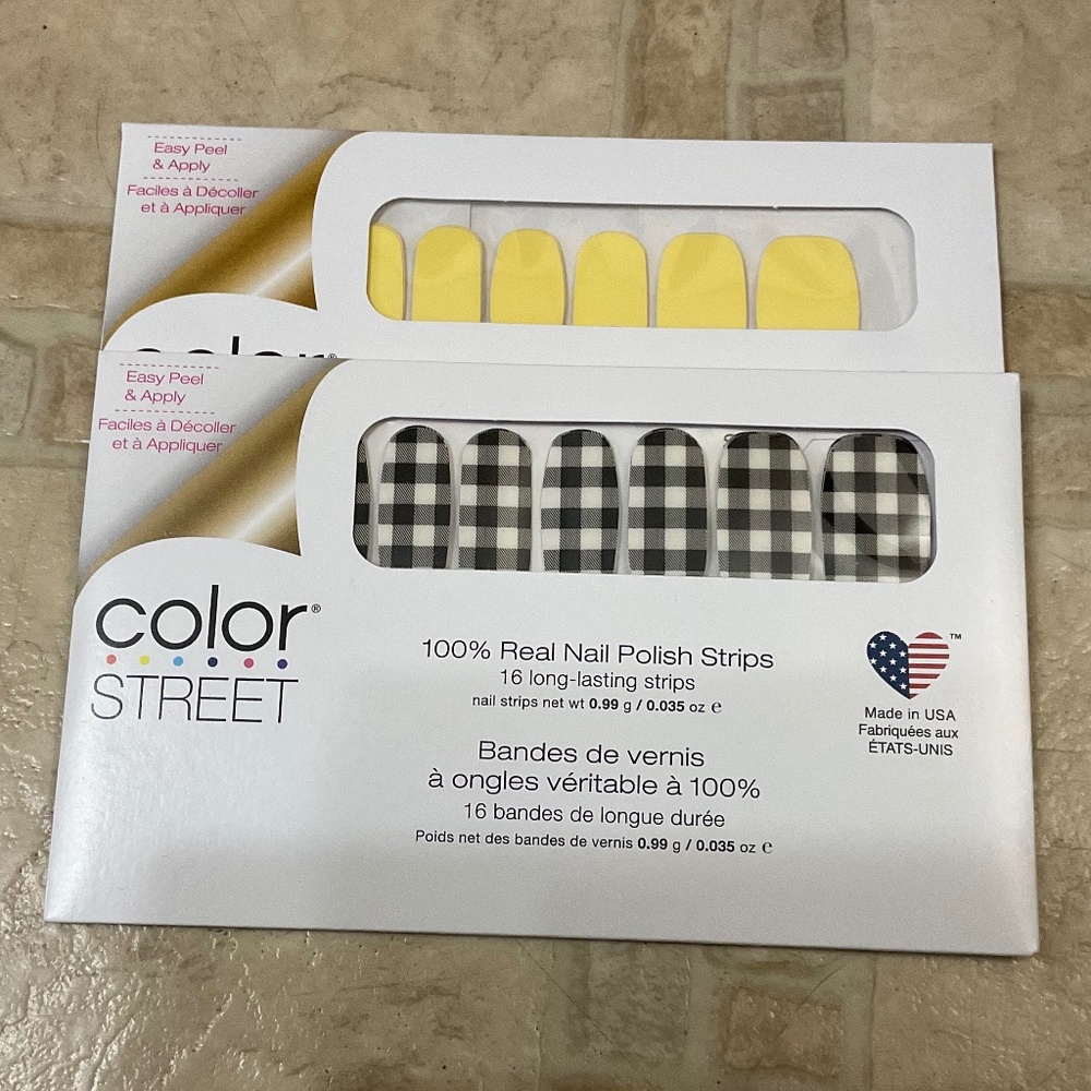 Color Street - lot of 2 - Belgian Buttercup & Plaid About You (overlay) - sealed